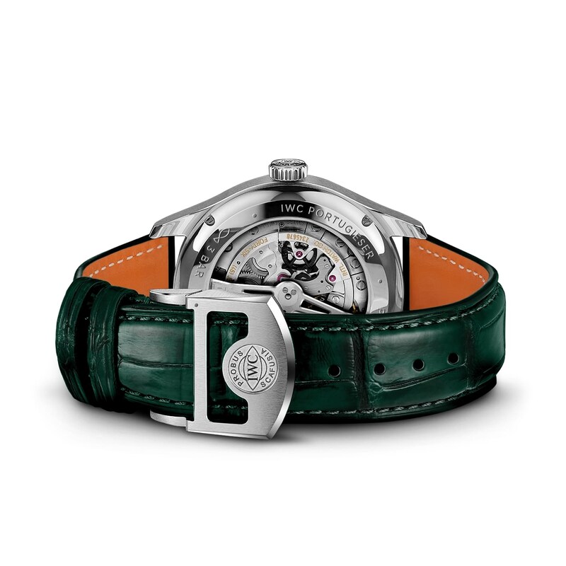 Main Image 3 of IWC Portugieser Men's Green Dial & Alligator Leather Strap Watch