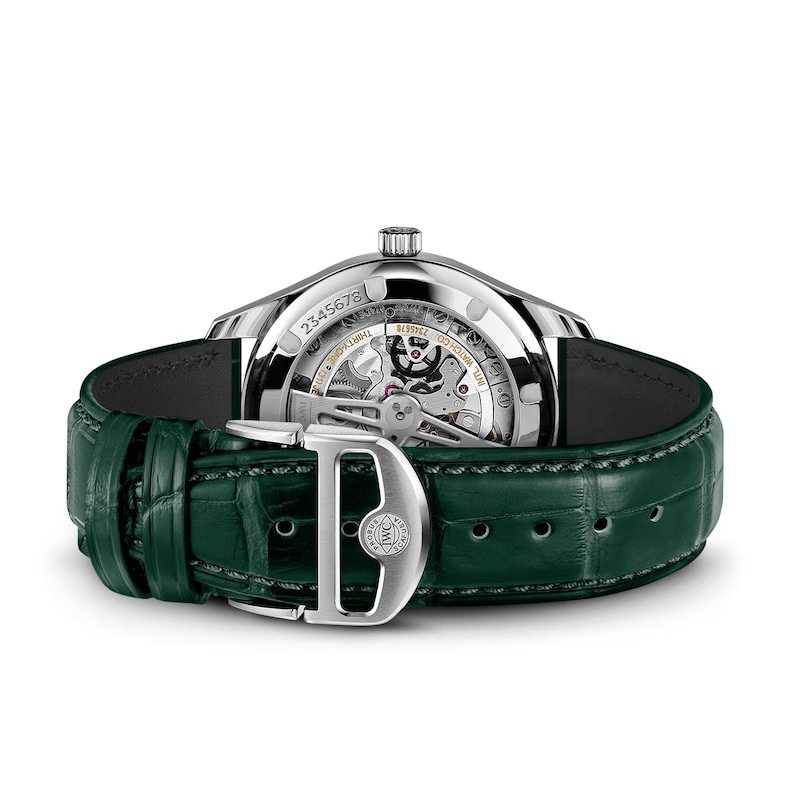 IWC Portugieser Men's Green Dial & Alligator Leather Strap Watch