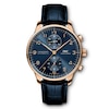 Thumbnail Image 1 of IWC Portugieser Men's 18ct Rose Gold & Blue Alligator Leather Strap Watch