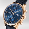 Thumbnail Image 4 of IWC Portugieser Men's 18ct Rose Gold & Blue Alligator Leather Strap Watch