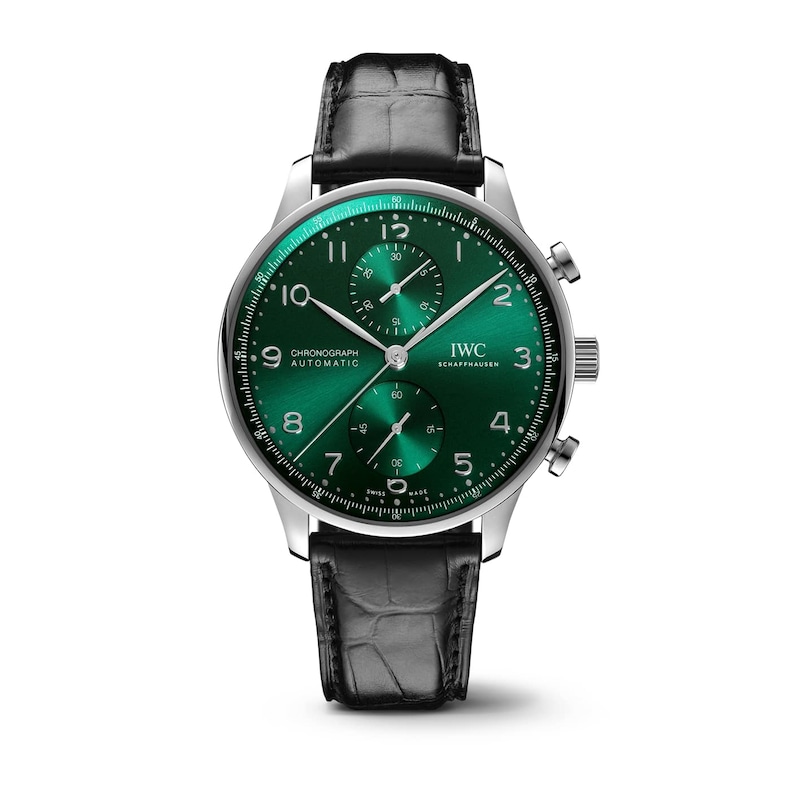 Main Image 1 of IWC Portugieser Men's Green Dial & Black Alligator Leather Strap Watch