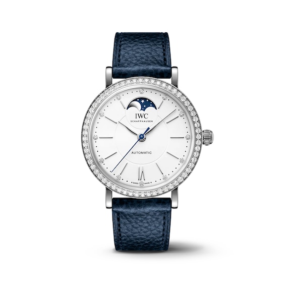 IWC Portofino Ladies’ Diamond Dial & Blue Leather Strap Watch