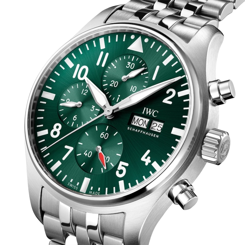 Main Image 5 of IWC Pilot’s Watches Men's Green Dial & Stainless Steel Bracelet Watch