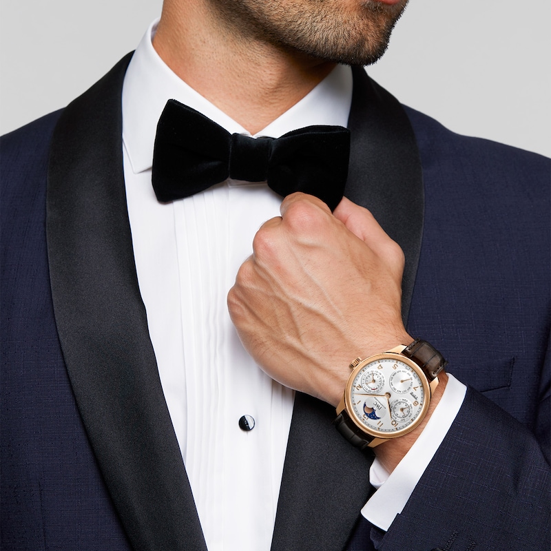 Main Image 5 of IWC Portugieser Men's 18ct Rose Gold & Brown Leather Alligator Strap Watch
