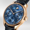 Thumbnail Image 4 of IWC Portugieser Men's 18ct Rose Gold & Blue Alligator Leather Strap Watch