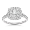 Thumbnail Image 1 of Engagement Ring Platinum 1ct Diamond Princess Cut Double Halo Ring