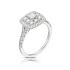 Thumbnail Image 2 of Engagement Ring Platinum 1ct Diamond Princess Cut Double Halo Ring