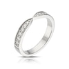 Thumbnail Image 1 of Platinum 0.25ct Diamond Pavé Pinched Half Eternity Ring