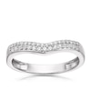 Thumbnail Image 0 of Platinum 0.15ct Diamond Two Row Wishbone Band