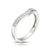 Thumbnail Image 1 of Platinum 0.15ct Diamond Two Row Wishbone Band