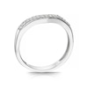 Thumbnail Image 2 of Platinum 0.15ct Diamond Two Row Wishbone Band