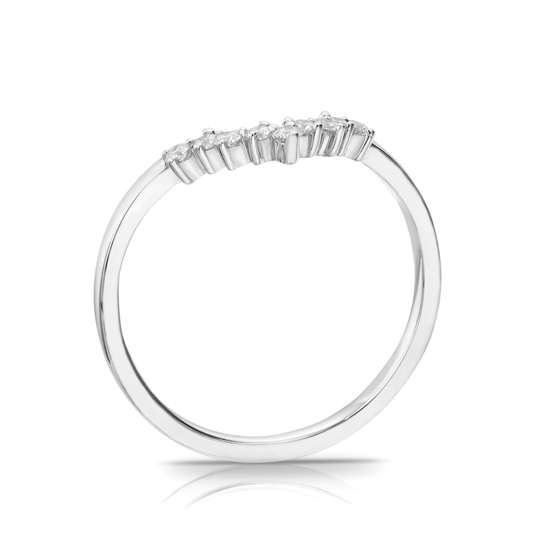 Main Image 3 of Platinum 0.12ct Diamond Shaped Band