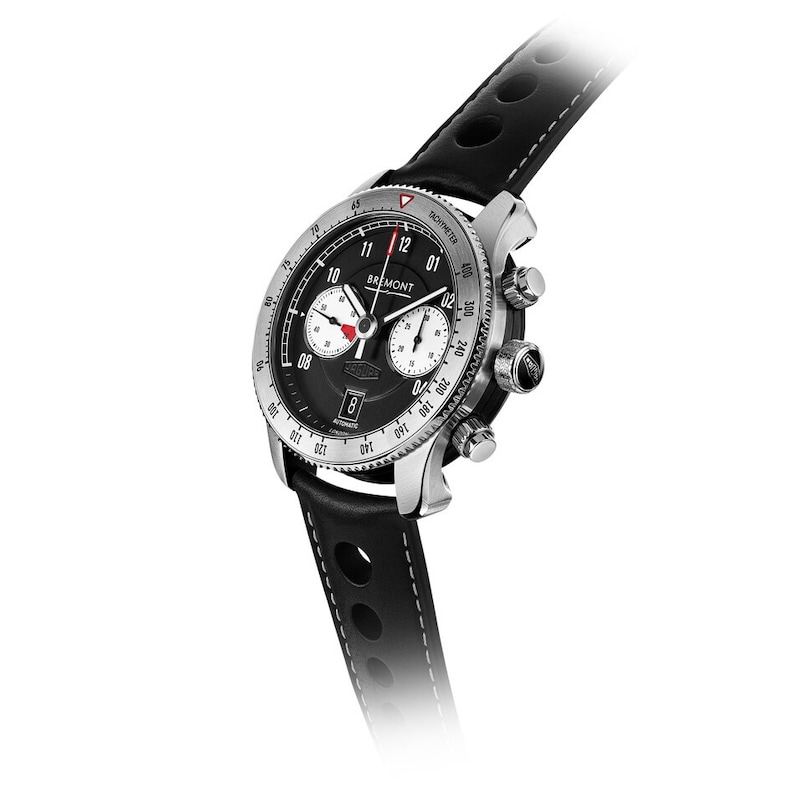 Bremont Jaguar C-Type Men's Black Leather Strap Watch