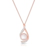 Thumbnail Image 0 of 9ct Rose Gold Cultured Freshwater Pearl & Diamond Pendant