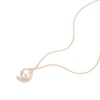 Thumbnail Image 1 of 9ct Rose Gold Cultured Freshwater Pearl & Diamond Pendant