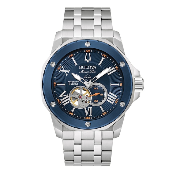 Men's Bulova Marine Star Stainless Steel Bracelet Watch