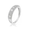 Thumbnail Image 2 of 9ct White Gold 0.33ct Diamond Double Row Eternity Ring
