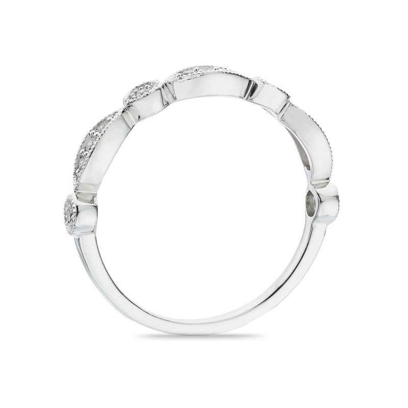 9ct White Gold 0.10ct Diamond Baguette Cut Eternity Ring
