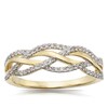 Thumbnail Image 0 of 9ct Yellow Gold 0.20ct Diamond Wave Half Eternity Ring