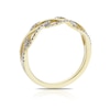 Thumbnail Image 2 of 9ct Yellow Gold 0.20ct Diamond Wave Half Eternity Ring