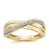 Thumbnail Image 0 of 9ct Yellow Gold 0.10ct Double Crossover Eternity Ring