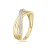 Thumbnail Image 1 of 9ct Yellow Gold 0.10ct Double Crossover Eternity Ring