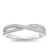 Thumbnail Image 0 of 9ct White Gold 0.12ct Crossover Half Eternity Ring