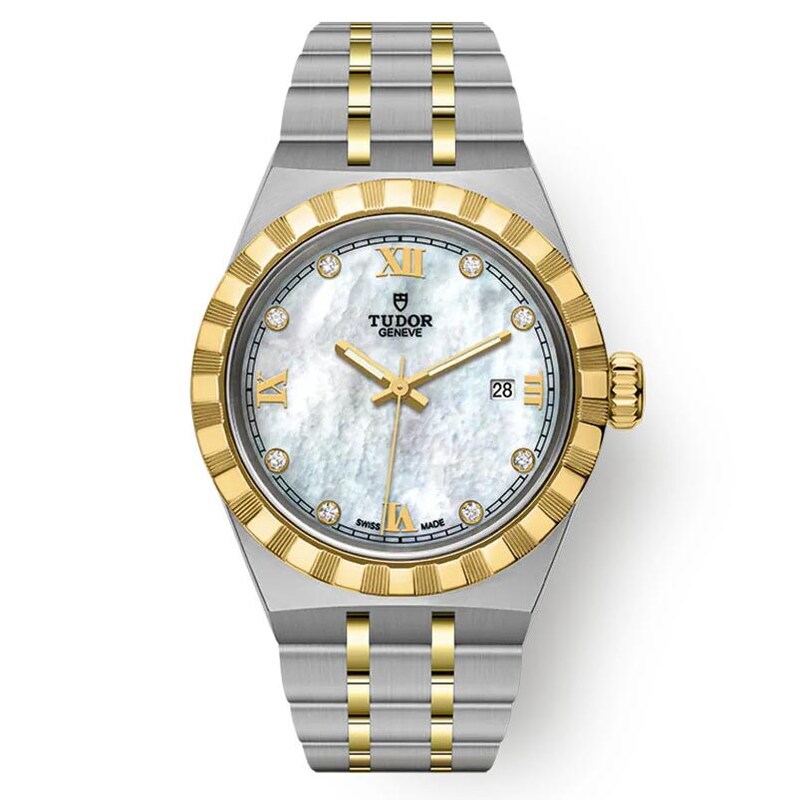 Tudor Royal 28mm Diamond Stainless Steel & 18ct Gold Watch