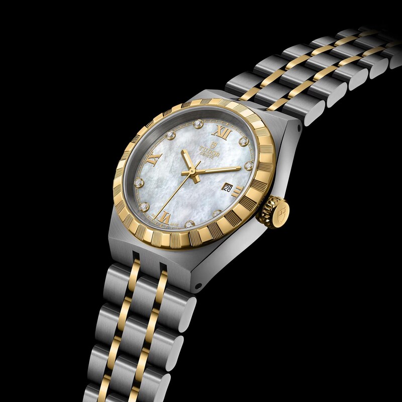 Main Image 4 of Tudor Royal 28mm Diamond Stainless Steel & 18ct Gold Watch
