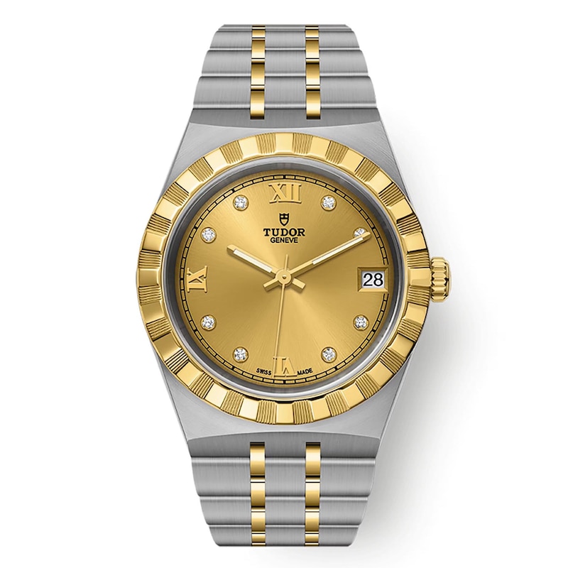Tudor Royal 34mm Ladies' Diamond Steel & 18ct Yellow Gold Watch