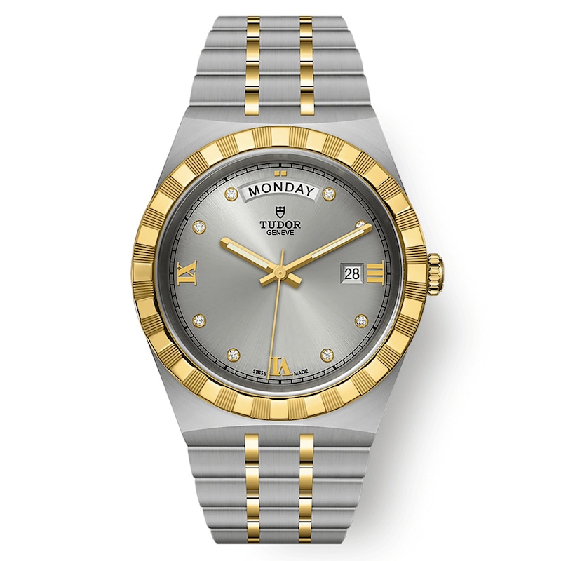 Tudor Royal 41mm Diamond Stainless Steel & 18ct Gold Watch