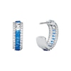 Thumbnail Image 1 of Michael Kors Brilliance Silver Blue CZ Hoop Earrings