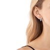Thumbnail Image 2 of Michael Kors Brilliance Silver Blue CZ Hoop Earrings