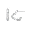 Thumbnail Image 1 of Michael Kors Love Sterling Silver Heart Hoop Earrings