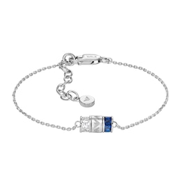 Emporio Armani Silver Blue Gem & Cubic Zirconia Bracelet