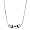 Thumbnail Image 1 of Emporio Armani Men's Stainless Steel Onyx Rondelle Necklace