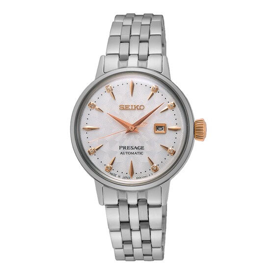 Women's Seiko Presage Cocktail Time Clover Club Diamond Twist Watch