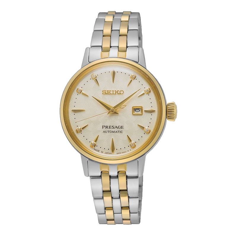 Seiko Presage Cocktail Time White Lady Diamond Twist Watch