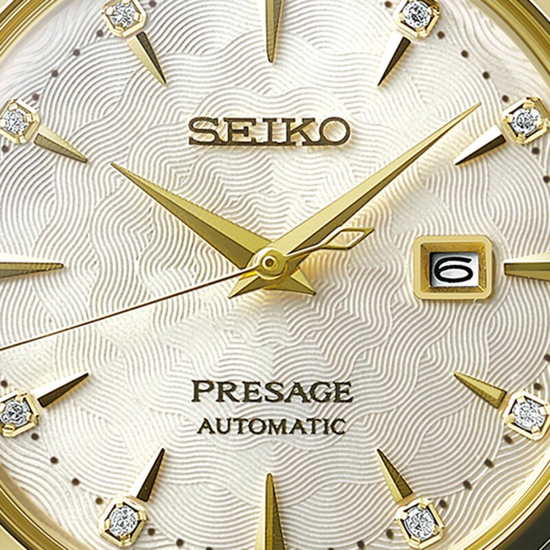 Seiko Presage Cocktail Time White Lady Diamond Twist Watch