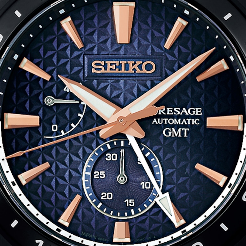 Seiko Presage 'Akebono' Sharp Edged GMT Watch