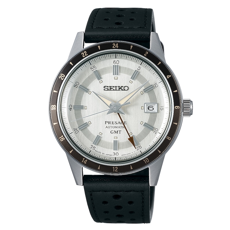 Seiko Presage ‘Stone’ Style 60s Road Trip GMT Strap Watch