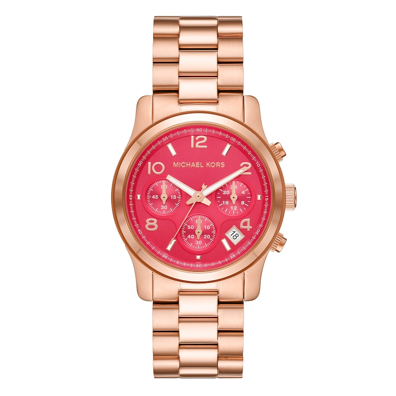 Michael Kors Runway Ladies' Rose Gold-Tone Watch