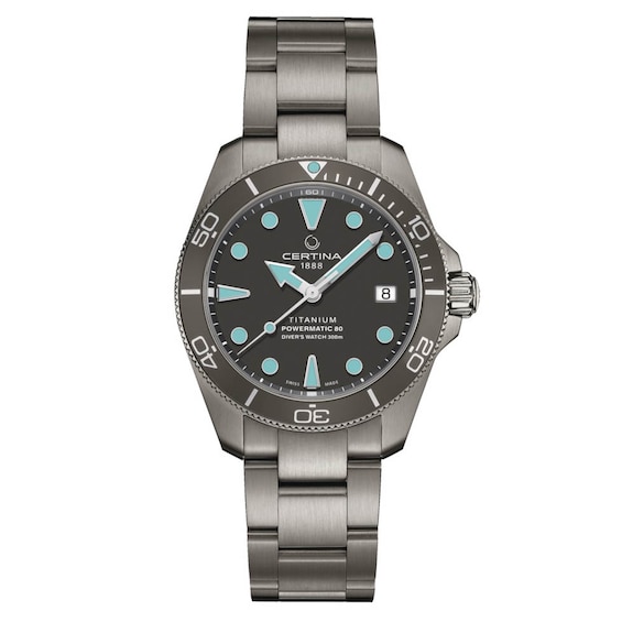 Men's Certina Ds Action Diver 38Mm Titanium Bracelet Watch