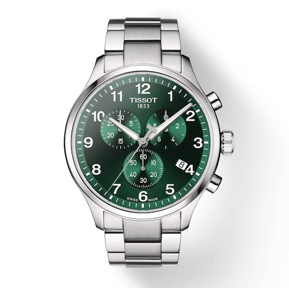 Tissot Chrono XL Men’s Green Dial & Stainless Steel Bracelet Watch