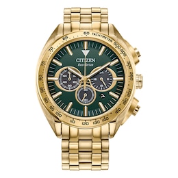Citizen Eco-Drive Chronograph Gold-Tone Bracelet Watch