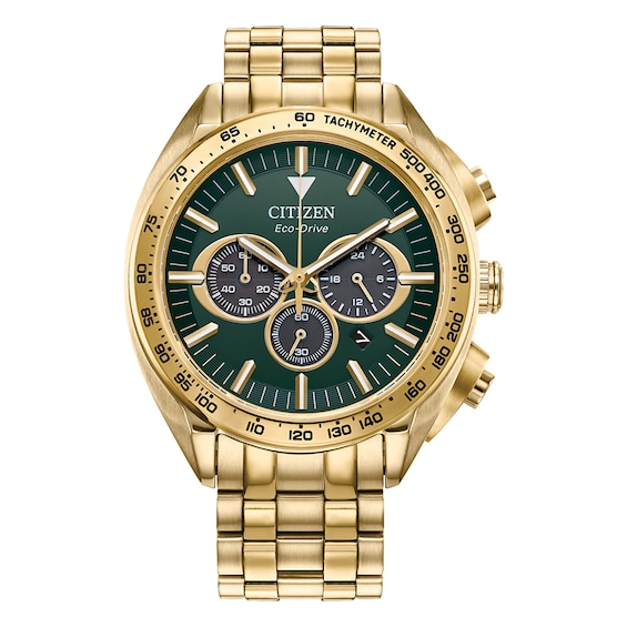 Citizen Eco-Drive Chronograph Gold Tone Bracelet Watch