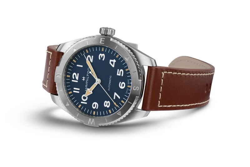 Hamilton Khaki Field Expedition Blue Dial & Brown Calfskin Leather Strap Watch