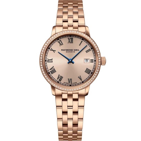 Raymond Weil Toccata Diamond Bezel Rose Gold Tone Bracelet Watch