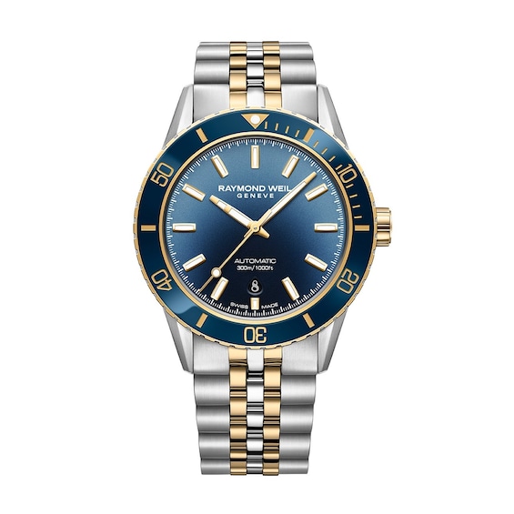 Raymond Weil Freelancer Men’s Blue & Two-Tone Bracelet Watch