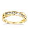 Thumbnail Image 0 of 9ct Yellow Gold 0.25ct Diamond Crossover Ring